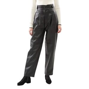 Urban Outfitters Rina Faux Leather Pleated High-Waisted Pant Sz 4
